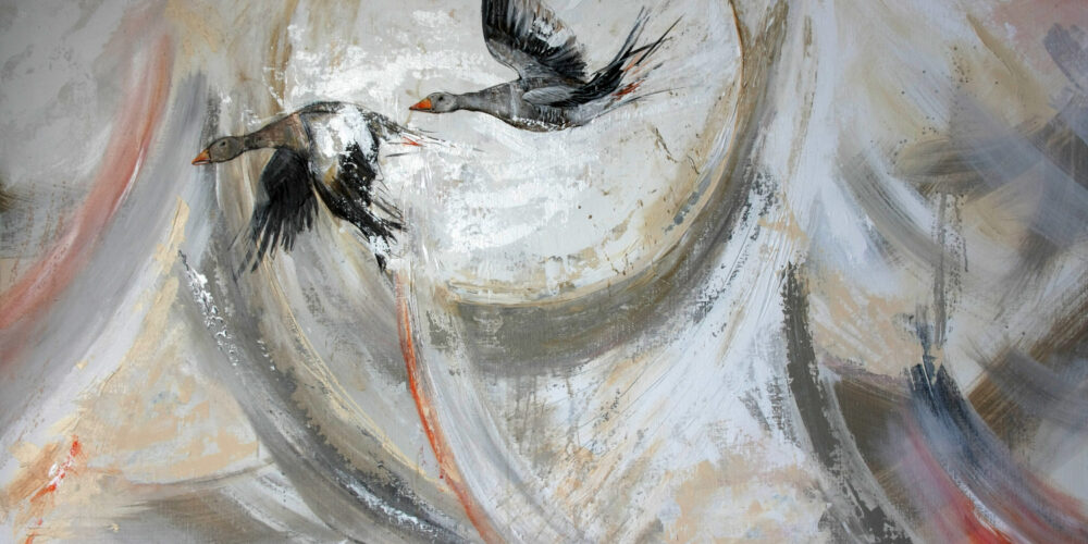 Geese Fly In The Circle Of Life