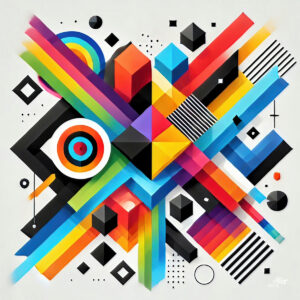 Miko-Digipainting 0249 Abstract Geometric Rainbow 2024 01