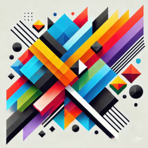 Miko-Digipainting 0246 Abstract Geometric Rainbow 2024 01
