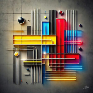 Miko-Digipainting 0263 Abstract Geometric Industrial 2024